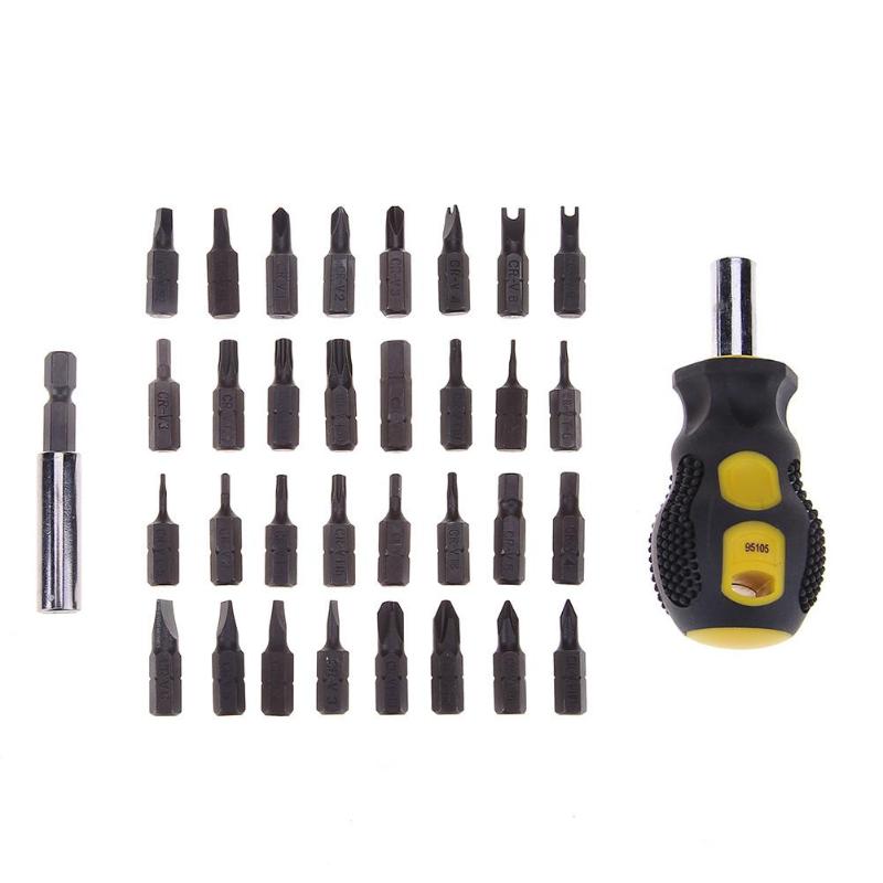 34pcs Magnetic Screwdriver Bits Phillips Torx Microtech Screwdriver Set Screw Driver Bit Set Multifunction Hand Tool kit